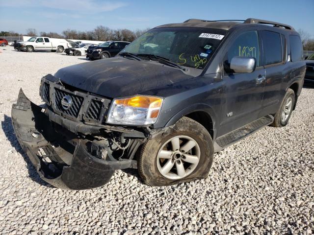 5N1BA08D48N611592 - 2008 NISSAN ARMADA SE CHARCOAL photo 2