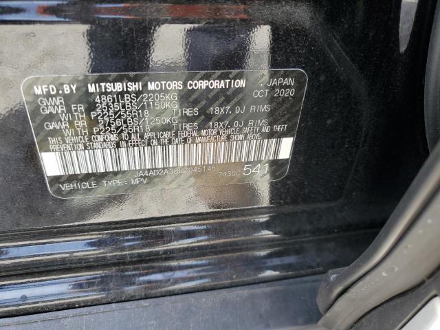 JA4AD2A38LZ045145 - 2020 MITSUBISHI OUTLANDER ES  foto 10