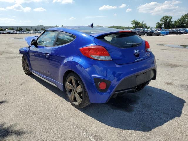 KMHTC6AEXEU199202 - 2014 HYUNDAI VELOSTER T BLUE photo 3