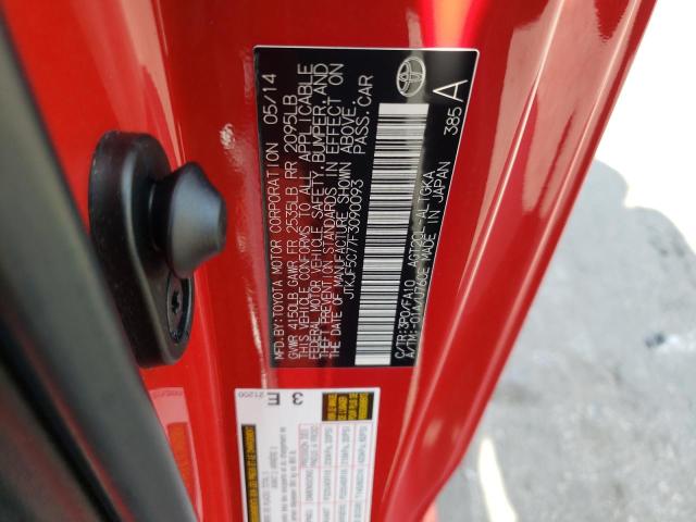 JTKJF5C77F3090093 - 2015 TOYOTA SCION TC წითელი ფოტო 10