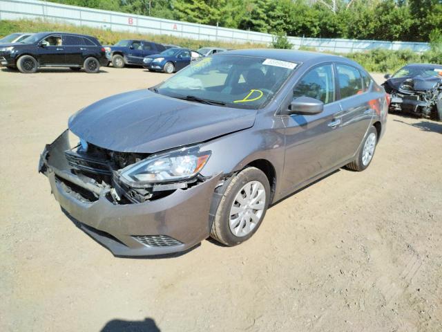 3N1AB7AP0HL706387 - 2017 NISSAN SENTRA S GRAY photo 2