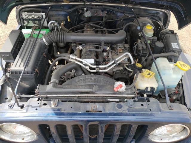 1J4FA49S62P703836 - 2002 JEEP WRANGLER BLUE photo 7