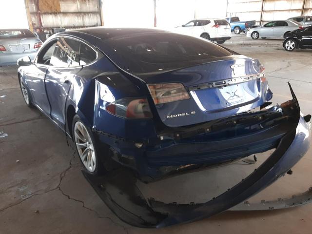 5YJSA1E28GF142355 - 2016 TESLA MODEL S BLUE photo 3