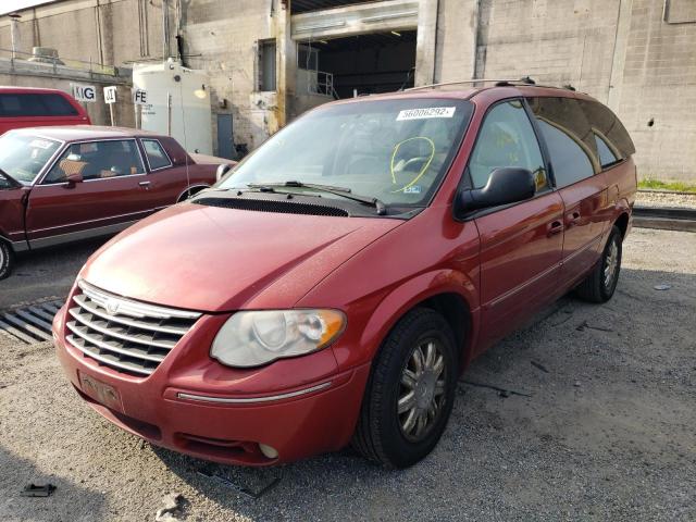 2A8GP64L76R772312 - 2006 CHRYSLER TOWN AND C RED photo 2