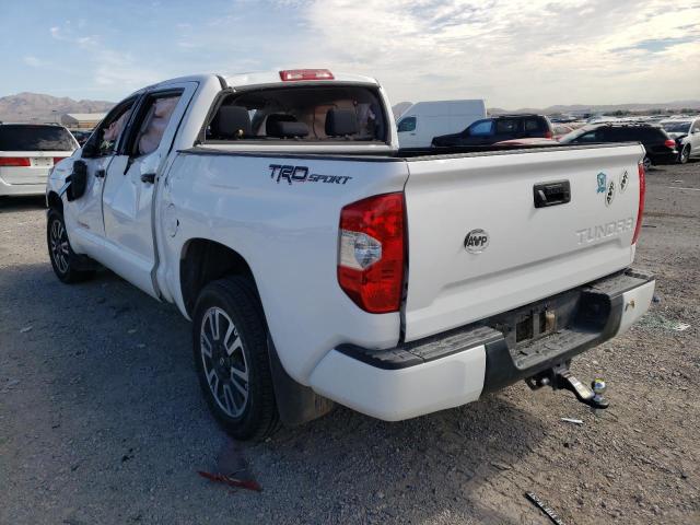 5TFEY5F13KX244649 - 2019 TOYOTA TUNDRA CRE WHITE photo 3