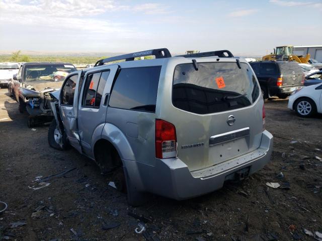 5N1AR18U66C625108 - 2006 NISSAN PATHFINDER SILVER photo 3