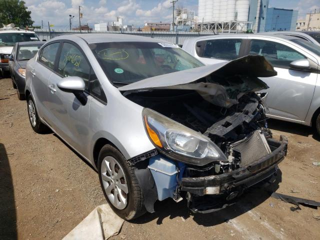 KNADM4A38D6154722 - 2013 KIA RIO LX SILVER photo 1