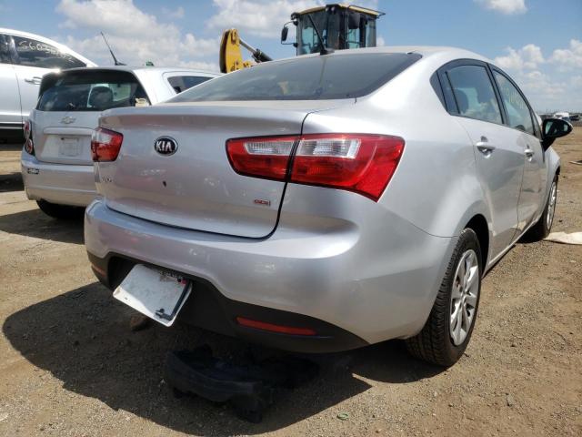 KNADM4A38D6154722 - 2013 KIA RIO LX SILVER photo 4