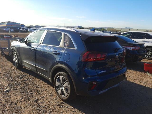 KNDCB3LCXL5394211 - 2020 KIA NIRO LX BLUE photo 3