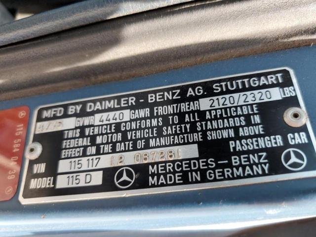 0011511712087281 - 1975 MERCEDES-BENZ 240 D BLUE photo 10