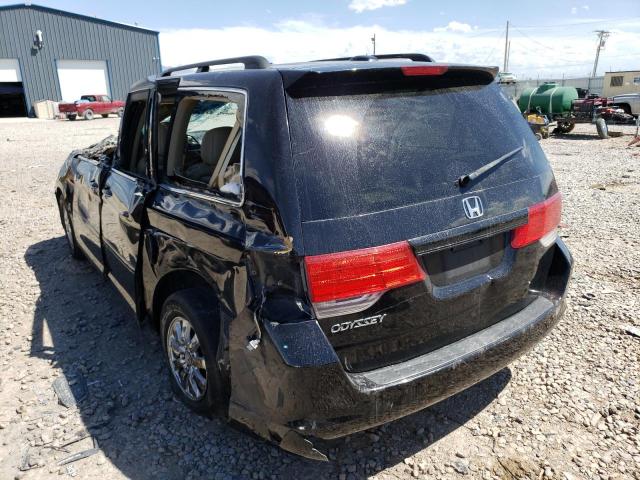 5FNRL386X9B027102 - 2009 HONDA ODYSSEY EX BLACK photo 3