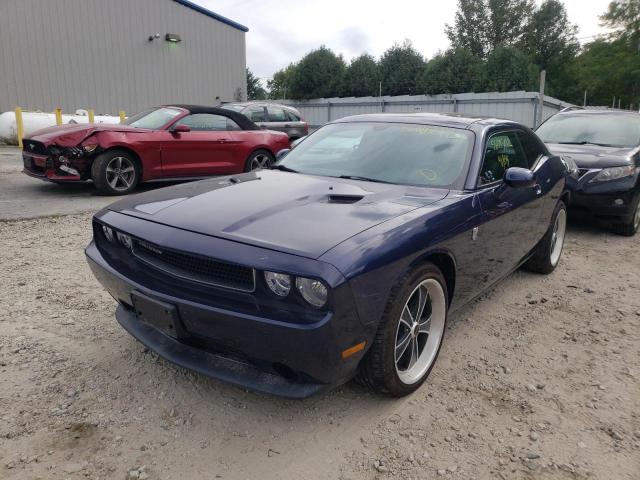 2C3CDYAG9EH307556 - 2014 DODGE CHALLENGER BLUE photo 2