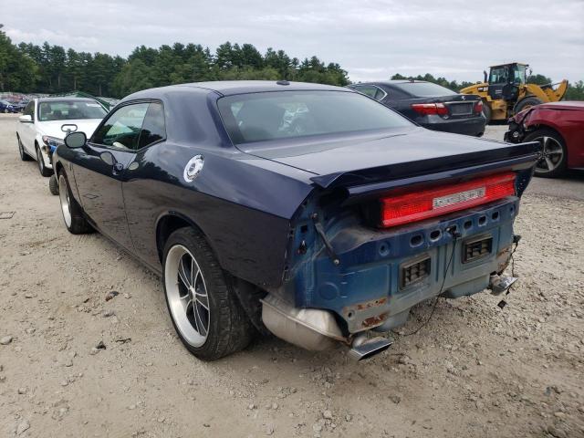 2C3CDYAG9EH307556 - 2014 DODGE CHALLENGER BLUE photo 3