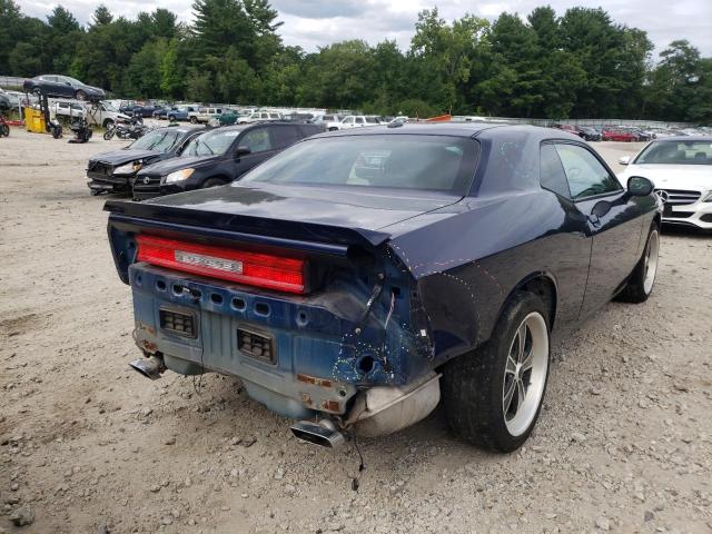 2C3CDYAG9EH307556 - 2014 DODGE CHALLENGER BLUE photo 4