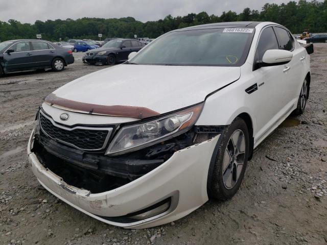 KNAGM4AD3D5039781 - 2013 KIA OPTIMA HYB WHITE photo 2