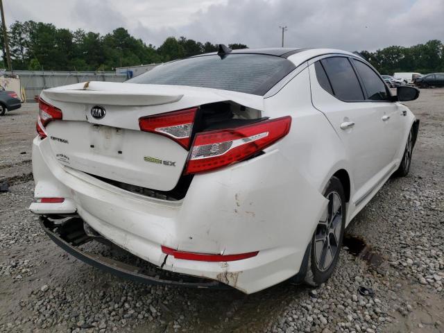 KNAGM4AD3D5039781 - 2013 KIA OPTIMA HYB WHITE photo 4