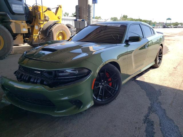 2C3CDXGJ8MH540713 - 2021 DODGE CHARGER SC GREEN photo 2