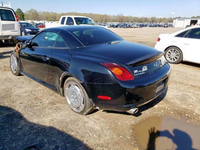 JTHFN48Y820015859 - 2002 LEXUS SC 430 BLACK photo 3