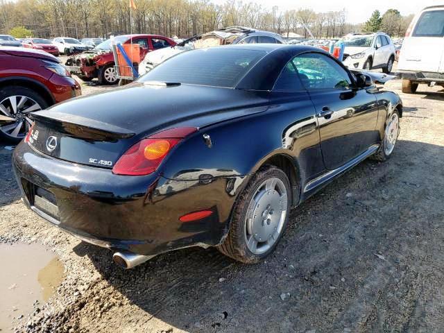 JTHFN48Y820015859 - 2002 LEXUS SC 430 BLACK photo 4