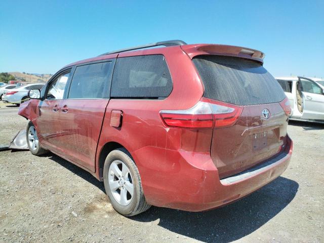 5TDKZ3DC9HS847628 - 2017 TOYOTA SIENNA LE RED photo 3