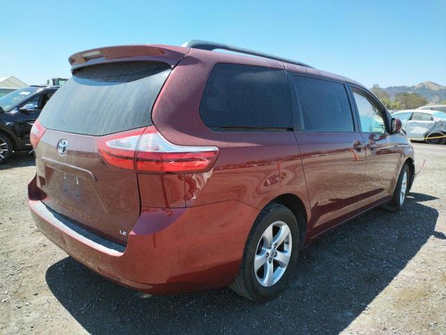 5TDKZ3DC9HS847628 - 2017 TOYOTA SIENNA LE RED photo 4