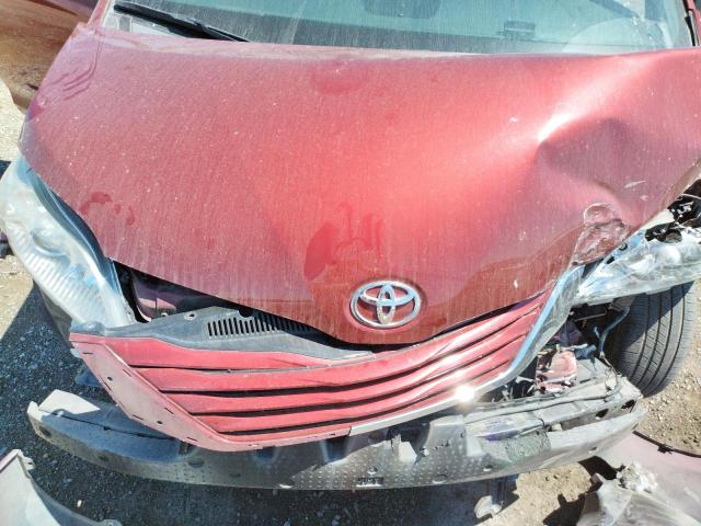 5TDKZ3DC9HS847628 - 2017 TOYOTA SIENNA LE RED photo 7