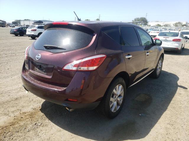 JN8AZ1MU5DW210193 - 2013 NISSAN MURANO S MAROON photo 4