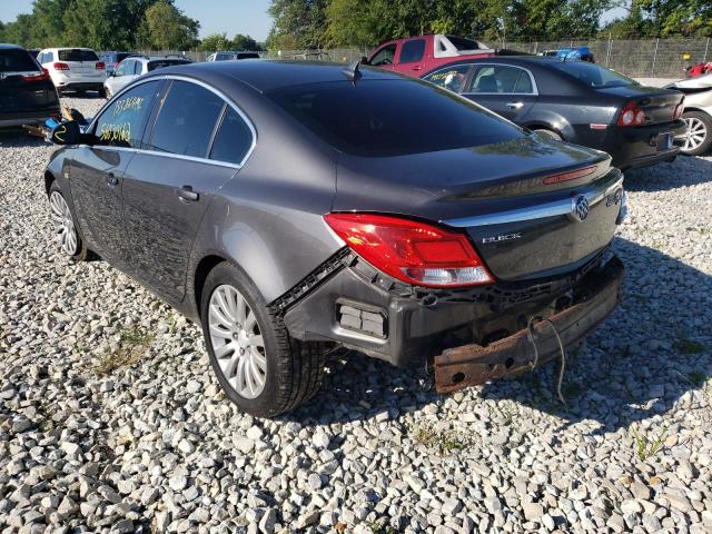 W04GP5EC0B1137845 - 2011 BUICK REGAL CXL CHARCOAL photo 3