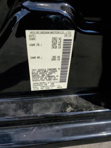 1N4BL4BV9LC171211 - 2020 NISSAN ALTIMA S BLACK photo 10