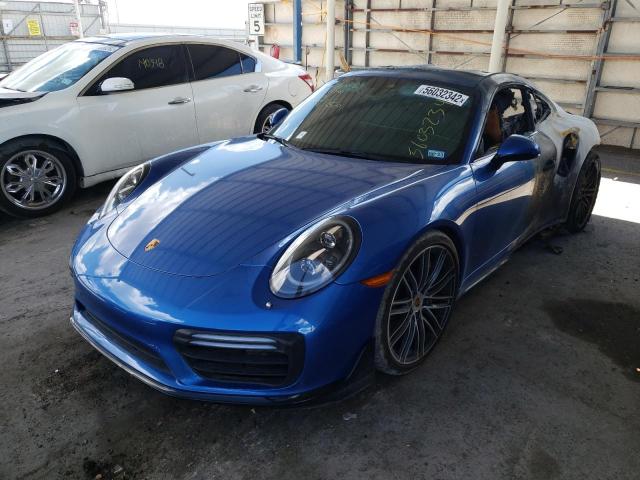 WP0AD2A92JS156337 - 2018 PORSCHE 911 TURBO BLUE photo 2