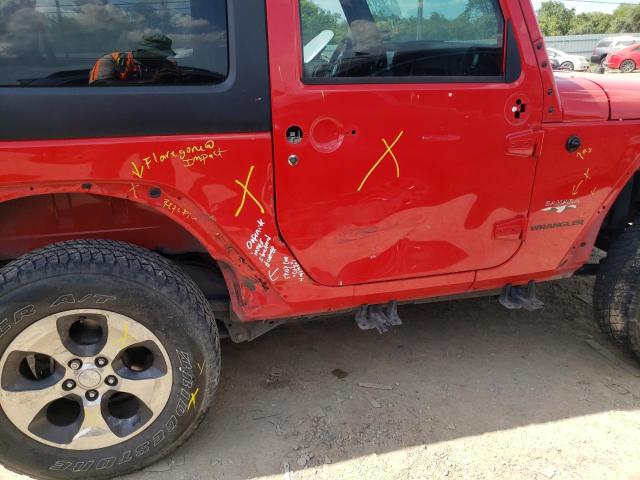 1C4AJWBG1HL669001 - 2017 JEEP WRANGLER S RED photo 9