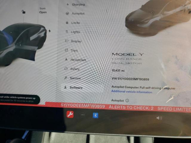 5YJYGDEE5MF193859 - 2021 TESLA MODEL Y Графитовый фото 8