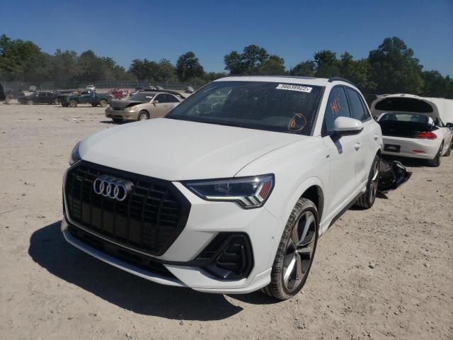 WA1EECF33M1051836 - 2021 AUDI Q3 PREMIUM WHITE photo 2