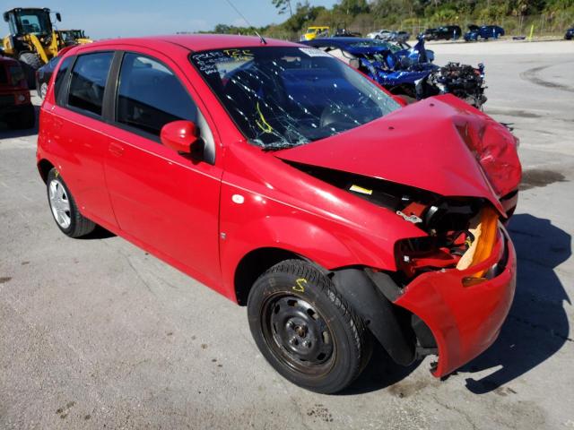 KL1TD66677B695034 - 2007 CHEVROLET AVEO BASE RED photo 1