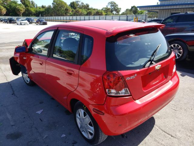 KL1TD66677B695034 - 2007 CHEVROLET AVEO BASE RED photo 3