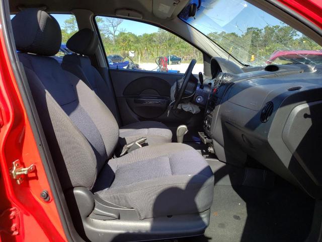 KL1TD66677B695034 - 2007 CHEVROLET AVEO BASE RED photo 5