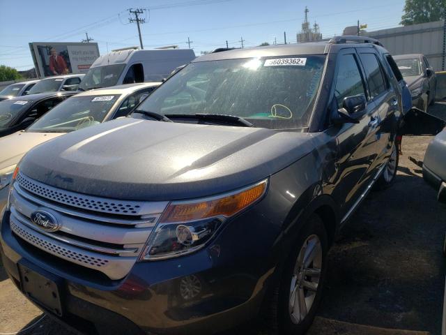 1FM5K8D82FGB65543 - 2015 FORD EXPLORER X GRAY photo 2