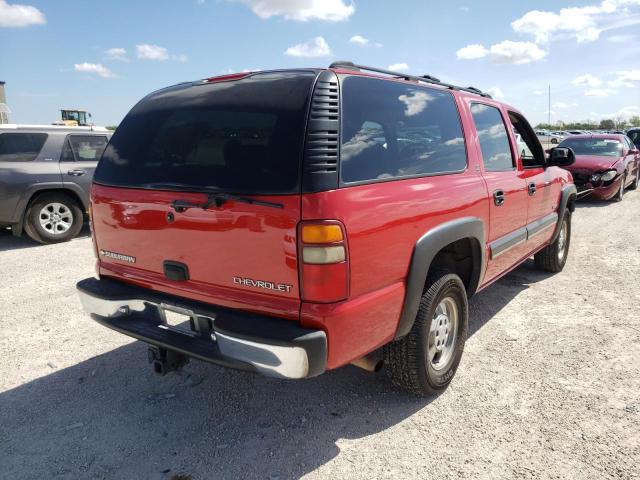 3GNFK16T9YG135522 - 2000 CHEVROLET SUBURBAN K RED photo 4