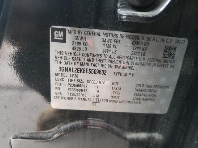 3GNAL2EK6ES509602 - 2014 CHEVROLET CAPTIVA LS 黑色 照片 10