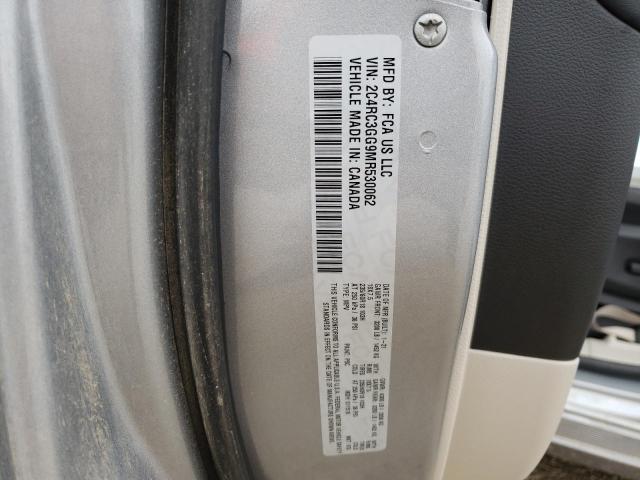 2C4RC3GG9MR530062 - 2021 CHRYSLER PACIFICA L SILVER photo 10