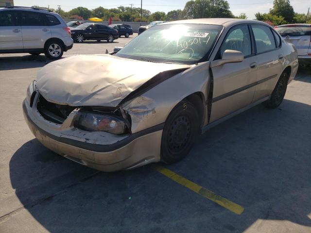 2G1WF52E949405017 - 2004 CHEVROLET IMPALA TAN photo 2