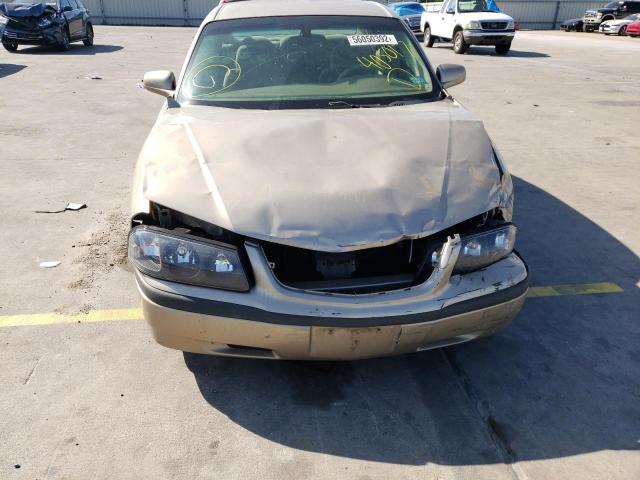 2G1WF52E949405017 - 2004 CHEVROLET IMPALA TAN photo 9