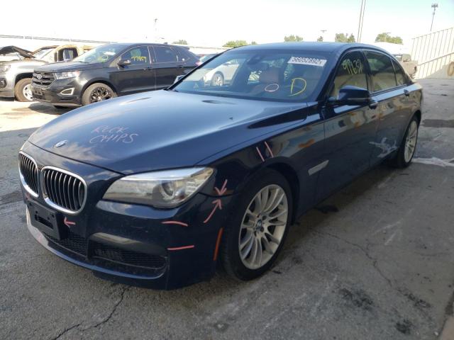 WBAYF8C56ED142048 - 2014 BMW 750 LXI BLUE photo 2