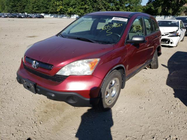 5J6RE48367L016561 - 2007 HONDA CR-V LX RED photo 2