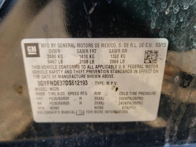 3GYFNDE37DS612193 - 2013 CADILLAC SRX PERFOR 黑色 照片 10