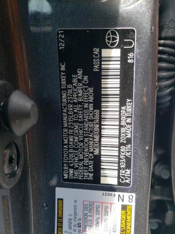 NMTKHMBX8NR140660 - 2022 TOYOTA C-HR XLE GRAY photo 10