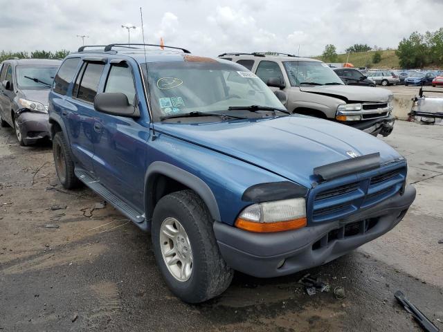 1D4HS38N43F618635 - 2003 DODGE DURANGO SP BLUE photo 1