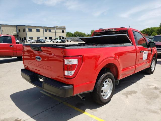 1FTMF1CB3MKE68804 - 2021 FORD F150 RED photo 4