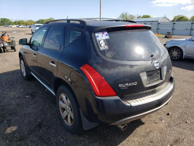 JN8AZ08T87W529555 - 2007 NISSAN MURANO SL BLACK photo 3