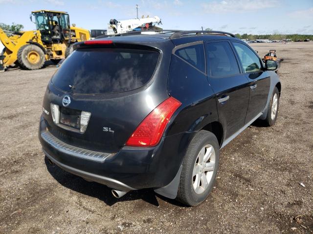 JN8AZ08T87W529555 - 2007 NISSAN MURANO SL BLACK photo 4